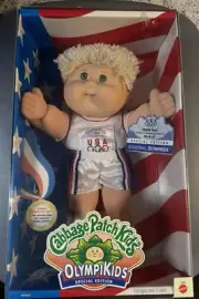 1996 Cabbage Patch Olympikids Blonde Hair Male Basketball, NIB, Hank Earl