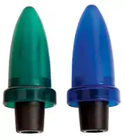 Snap-Seal Pourer with Lid, Set of Six, 3green and 3 blue