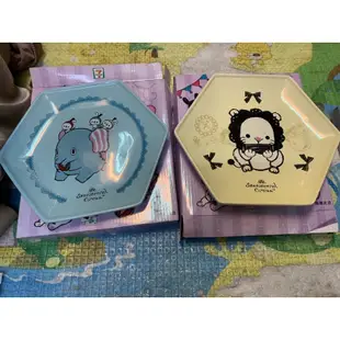 全新 7-11 深情馬戲團 六角拼圖陶瓷大餐盤
