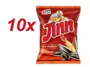 Sunflower Seeds Jinn 10x300g Striped XXL Roasted Unsalted Unpeeled Джинн