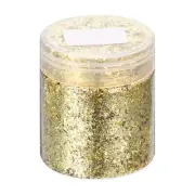 Gold Foil Flakes for Resin, 3g Metallic Foil Flakes for Nail Art, Dark Gold