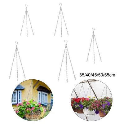 Flower Pot Hanging Chain Multipurpose Replacement Rust Resistant Silver