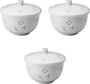 Set of 3, Firefly Tsuyu Grass with Lid [3.7 x 3.0 inches (9.5 x 7.5 cm) (170cc)] | Sencha with Lid (Arita Ware) Setomonohonpo