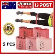 Resistance Loop Bands Pink Set Elastic Bands Women Home Gym Leg Workout Exercise