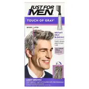 Just for Men, Touch of Gray®, T-25 Light Brown, Single Application Haircolor Kit
