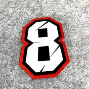 Creative Arabic Numbers Motorcycle Racing Sticker DIY Decorate Car Styling and Decals 10x7cm (Number 8)