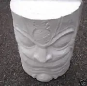 1/2 Tiki Log Plastic Concrete Plaster Mold Tiki Leg Tabletop Statue 13"x10"x4.5"