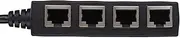 RJ45 Ethernet Adapter,1 to 4 Port Splitter Adapter,RJ45 Network Cable Adapter,Shield External Electromagnetic Interference,Compatible with ADSL,Hub,Switch,TV, Set Top Box,Router