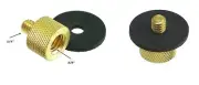 TWO 3/8" to 1/4" Tripod Thread Reducer / Adapter Brass