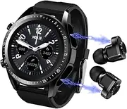 Alliget Smart Watch with Earbuds, 2 in 1 Bluetooth for Android iPhone, Fitness Tracker Blood Oxygen Heart Rate Sleep Monitor, Long Time Standby Sports Men Women Black