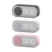 Wireless Bluetooth-Compatible Speaker Soundbar FM Radio Clock Dual Alarm 1200mAh