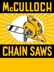 McCulloch Chain Saws NEW Metal Sign 24x30" USA STEEL XL Size 7 lbs