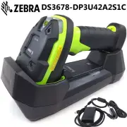 Zebra DS3678-DP3U42A2S1C 1D 2D Cordless Bluetooth USB Barcode Scanner W/ Cradle
