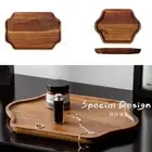Octagona Wood Tray Nordic style Fruit Decoration Plate Dried Fruit