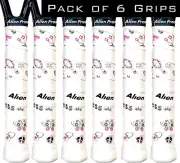 Tennis Racket Grip Tape (6 Grips) - Precut and Dry Feel Tennis Grip - Designer T