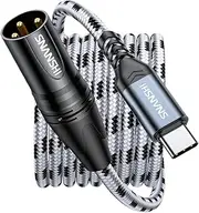 SNANSHI USB C to XLR Cable 6 ft, USB Type C to XLR Male Output Cable for Amplifier, Speaker, Mixer Console, etc(Not for Recording)