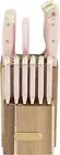 15-Piece Triple Riveted Acacia Knife Block Set, High Carbon-Stainless ..