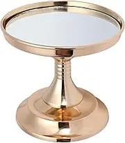 Gold Cake Stand Set Mirror Surface Metal Round Dessert Stand for Weddings Birthdays Parties (12 Inches: 29x30cm/11x12in)
