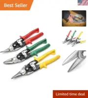 Ergonomic Crescent Wiss MetalMaster Snip Set - 3-Pieces for Effortless Cutting