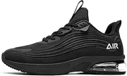 SURKING Men's Air Athletic Running Tennis Shoes Fashion Trail Sport Gym Jogging Walking Fitness Sneaker US 7-12.5, Allblack76, 12.5