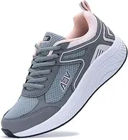 [GOOBON] Walking Shoes Women's Arch Support Plantar Fasciitis Orthopaedic Trainers Comfortable Breathable Running Shoes Leisure Wide Sports Shoes for Flat Feet Relieve Pain 36-42.5 EU