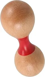 FUNOMOCYA Egg Shaped Wooden Maracas Kids Music Toys Handheld Sound Instrument Wooden Percussion Toy for Toddlers