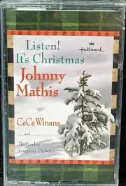 New Hallmark Johnny Mathis CeCe Winans Listen It's Christmas Cassette 1999