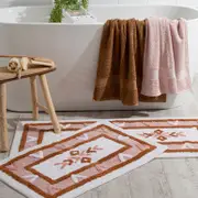 Folk Flower Pecan Bath Mat Range [HABAFOLKF20B]