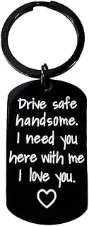 [ChunRun] Valentines Day Gifts - Drive Safe Keychain for Boyfriend - Birthday I Love You Gifts for Him Boyfriend Husband Mens