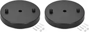 uxcell Retro Light Canopy Kit Pendant Lighting Ceiling Plate 120mm 4.7Inch Black 2Pcs