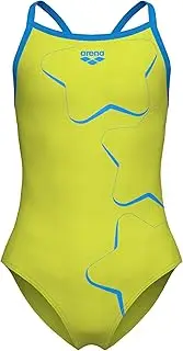 [arena] Girls Performance Star Graphic Light Drop Back Athletic One Piece Swimsuit
