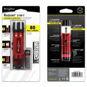 Radiant 3-in-1 LED Mini Flashlight (Red)