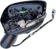 Lofty Richy Compatible For Mitsubishi Eclipse Cross 18-19 Outside Rearview Mirror With LED Turn Signal Light Side Reverse Mirror Assembly(9pins LH)