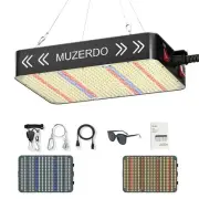LED Grow Light Full Spectrum 8000 Lumen 80W Plant Grow Light with Veg Bloom D...