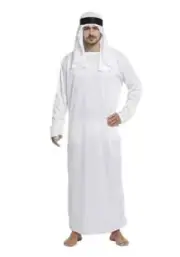Fake Sheikh Arabian Prince Middle East Arab Saudi Arabia Robe Halloween Costume