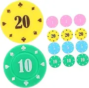 JOINPAYA Entertainment Game Chips Poker Counting Coins Reward Tokens for Bingo High Class Material Rounded Edges for Boys and Girls Math Activities