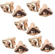 SUPVOX DIY Handcraft Doll Accessories Mini Luggage Locks Metal Box Feet 10pcs Mini Suitcase Wraps