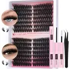 Fluffy Lash Clusters Kit 80D100D Volume Lash Extension Kit 280 Pcs Left/Right Cl
