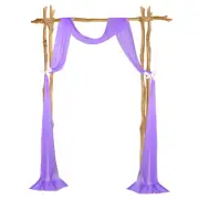 Wedding Arch Draping Fabric, 2 Panels 20 FT Backdrop Curtains, Purple