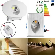 1/10/20x LED Recessed Walkway Step Stair Wall Corner Light Lamp Warm /Cool White