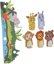 WESIEVYA 1 Set Felt Finger Puppets Finger Animal Finger Puppets Halloween Animal Hand Puppet Mini Animal Puppet Animal Finger Puppets Finger Animal Party Favor Felt Animal