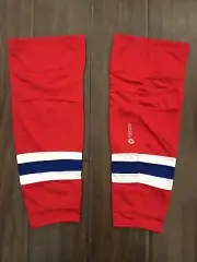NEW Firstar Stadium Pro Tyke Youth 20” Red Blue Hockey Socks Montreal Canadiens