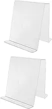 STOBOK 2pcs Sleek Acrylic Storage Rack Desk Organizer for Vinyl Record Holder Display Rack Book Support