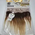 Bobbi Boss Bundle Natural Virgin Hair,13×4 Lace Frontal,12in Med Brown/Blonde