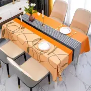 Splicing Style Linen Household Simple Pattern Tablecloth Rectangular Tablecloth