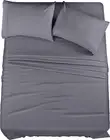 4 Piece Queen Sheet Set Easy Care Microfiber Bedding in Grey Color