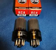 6SL7gt RCA Matched pair NIB Black round plates smoked glass D getter 1954