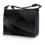 17.3" 17" Laptop Notebook Padded Compartment Messenger Bag Twilight Gray Black