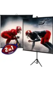 Elite Screens 50 Inch 2 in 1 Portable Projector Screen Dual Tripod Stand T50SW