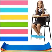 BEANPRECOY 6 Pack Colorful Chair Bands for Kids – ADHD Tools for Fidgety Feet, Sensory Classroom Must Haves, Autism Fidget Bands for Home & School Chairs, Stretchable Seating Solutions